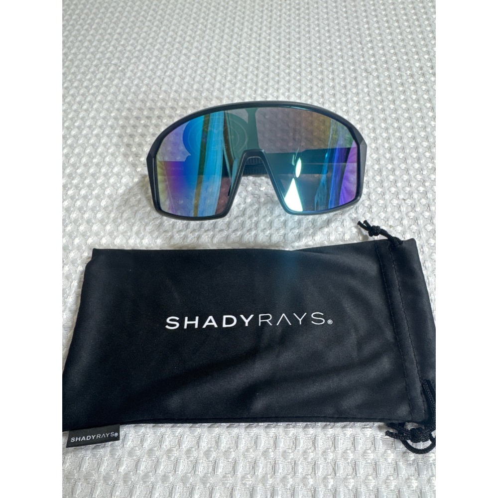 Shady Rays Sunglasses Mens Rival RI-2 Black Blue Polarized NWT